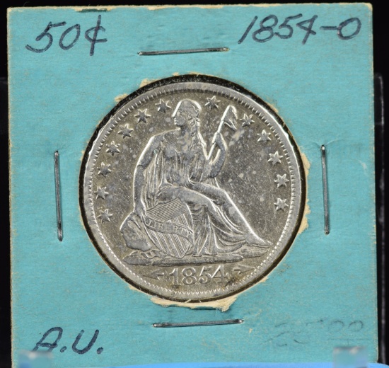 1854-O Seated Half Dollar AU