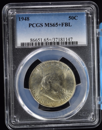 1948 Franklin Half Dollar PCGS MS65+ FBL