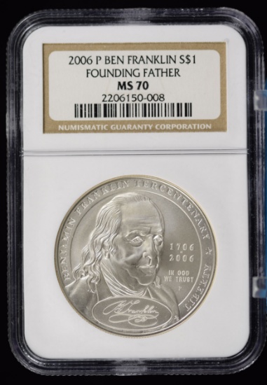 2006 Ben Franklin Father NGC MS-70 Perfect Grade