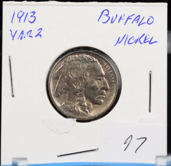 1913-P Type II Buffalo Nickel F