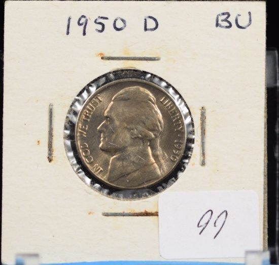 1950-D Jefferson Nickel BU Key Date