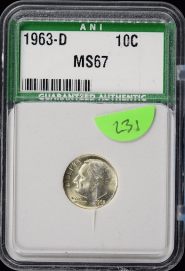 1963-D Roosevelt Dime Superb Uncirculated MS 67