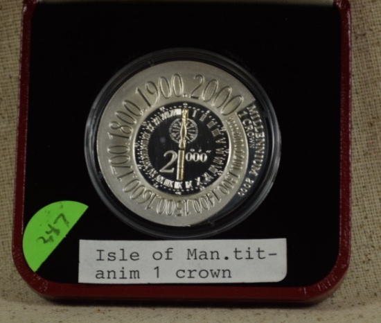 2000 Isle of Man TITANIUM Coin Gem CAMEO Proof UK