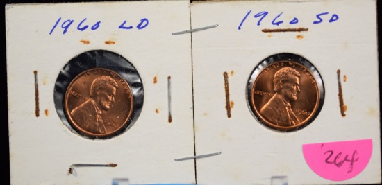 1960 and 1960 Small Date and Large Date Choice Unc