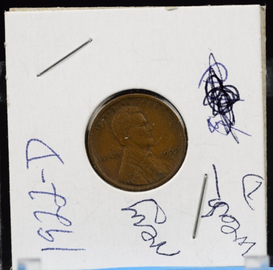 1922-D Weak D Lincoln Cent