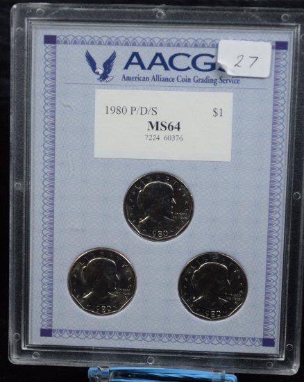 1980 P/S/D SBA Set MS-64