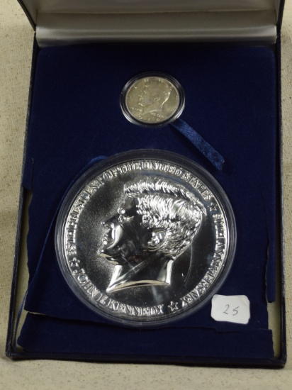 Large Kennedy Silver Medal Commemorative