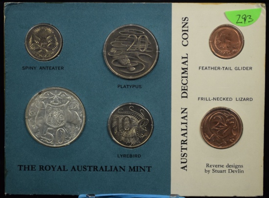 1966 Australian Decimal Coins  Royal Australian Mint Unc