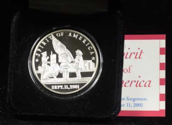 2001 Proof Silver Land of the Free & Brave 1 oz