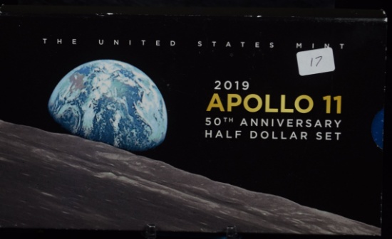 2019 Apollo 11 50th Anniversary Half Dollar Set