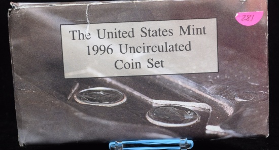 1996 Mint Set with a W Dime Unciculated Coin Set
