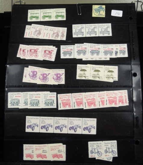 Page of Rare U.S. Tax Stamps