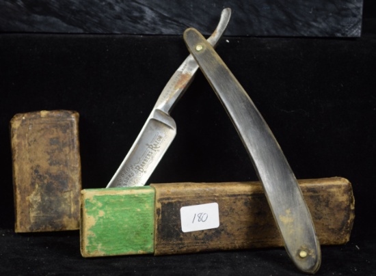 Old Straight Razor with Original Box