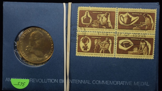 3 Brass Commemorative US Mint Tokens