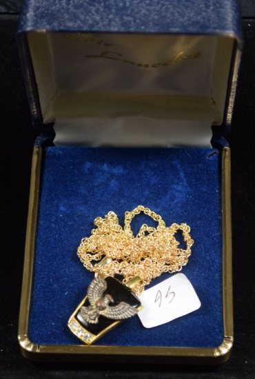 Gold Chain with Eagle Pendent