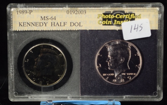 1989-P Kennedy Half Dollar MS-64 PCCI Certified