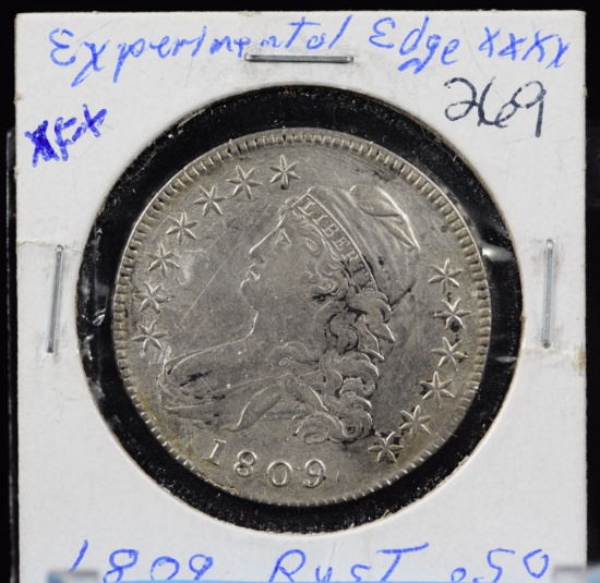 1809 Bust Half Dollar XXX Edge XF Plus