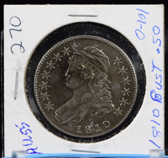 1810 Bust Half Dollar 0101 AU55