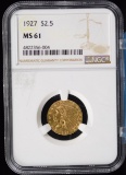 1927 Indian Head Gold $2.50 NGC MS61