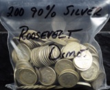 Bag of 200 Roosevelt 90% Silver Dimes