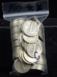 Bag of 100 Mercury 90% Dimes