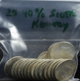 Bag of 20 Kennedy 40% Silver Halves Green