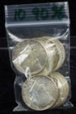 Bag of 10 Kennedy 90% Silver Halves Green