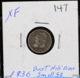 1836 Bust Half Dime XF