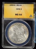 1896 Morgan Dollar ANACS MS-64