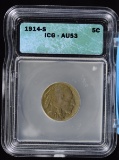 1914-S Buffalo Nickel ICG AU-53 Super Coin