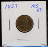 1857 Flying Eagle Cent MS62