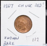 1867 Indian Head Penny MS-65 Bright Red Nice Coin