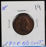 1808 Half Cent XF