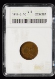1914-D Lincoln Cent ANACS G-6