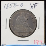 1858-O Seated Half Dollar XF