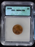 1928 Lincoln Cent ICG MS-64 Red Brown