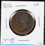 1856 Large Cent VF Upright 5