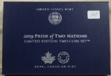 2019 $1 Pride of Two Nations Limited Edition Silver Set