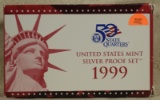 1999 United States Mint Silver Deep Cameo Proof Set