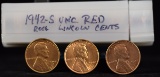 Roll of 1942-S Lincoln Cents UNC Red