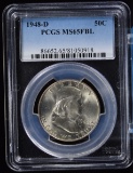 1948-D Franklin Half Dollar PCGS MS65 FBL