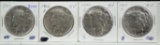 1922 22D 22S 23S Peace Dollars 4 Coins AU/BU