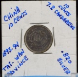 1893-94 China Tai-Wan Silver 10 Cents