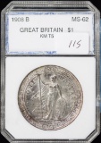 1908-B Great Britain Silver Dollar PCI MS-62