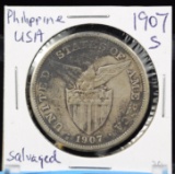 1907S Philippines Silver Peso US