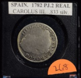 1782 P.J. 2 REALES Carolus III SPAIN Very Good