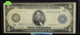 1914 $5 Federal Res Note Bank of NY Blue Seal