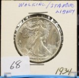 1934 Walking Liberty Half Dollar AU