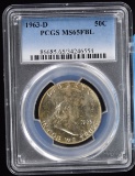 1963-D Franklin Half Dollar PCGS MS65 FBL