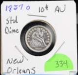 1857-O Seated Liberty Dime New Orleans Type Coin